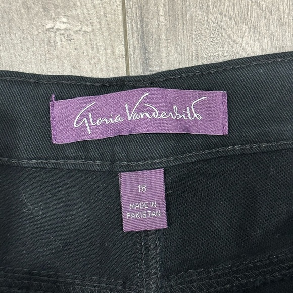 Womens Gloria Vanderbilt 18 XL 1X Jeans Denim Black Stretch Straight Amanda NWT - Picture 9 of 11